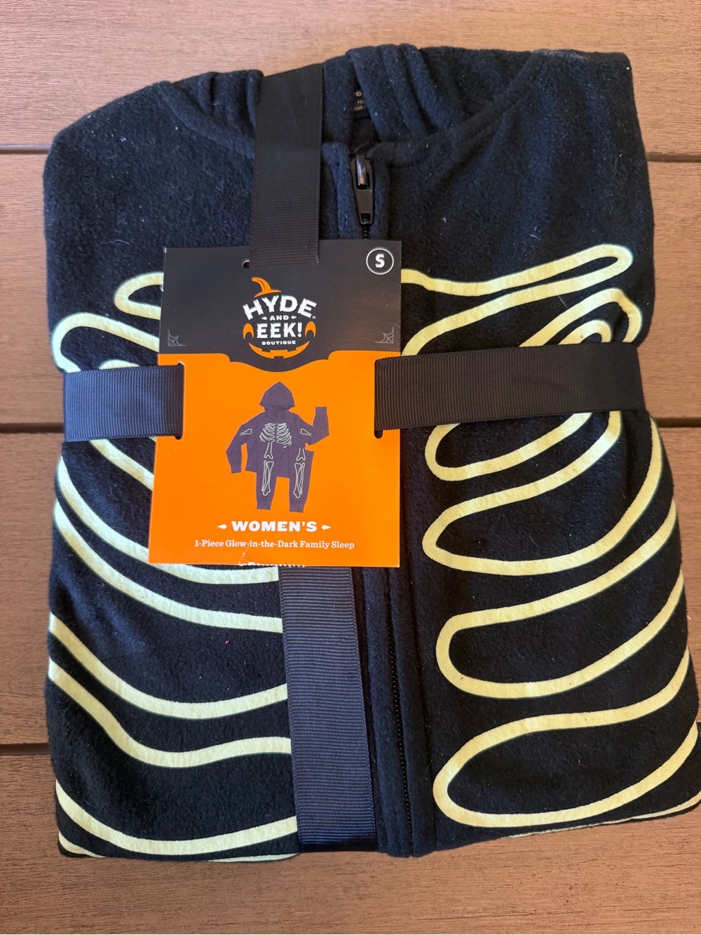 Target Women's Black Glow-In-The-Dark Skeleton Pajama Onesie